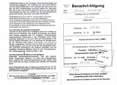 vinz benachrichtigung